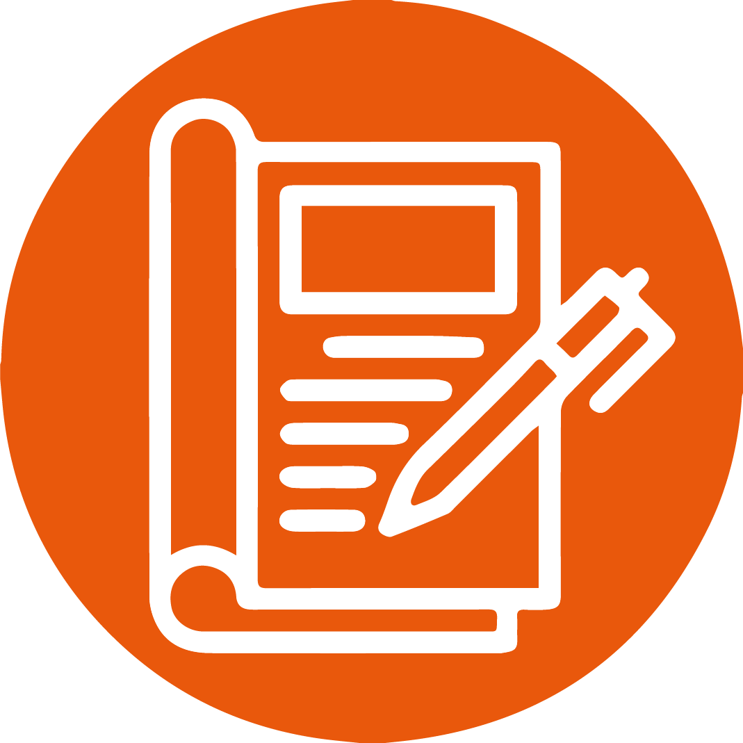 Icon (Aus)Bildung Icon für Bildung zeigt Schreibblock mit Stift
