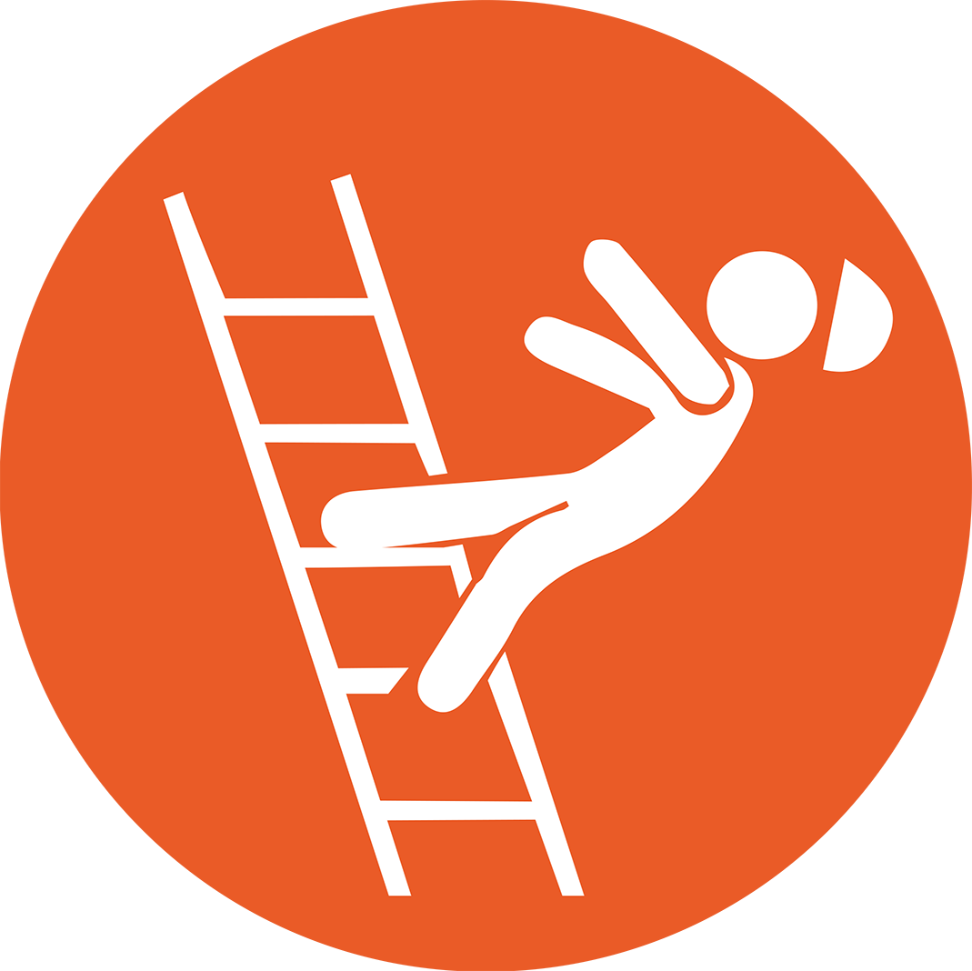 Icon Arbeitssicherheit - Mann fällt von Leiter